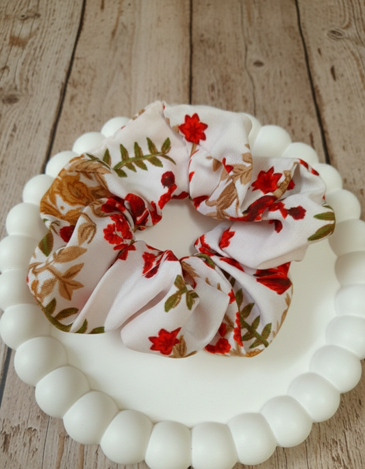 Cherry flower print scrunchie