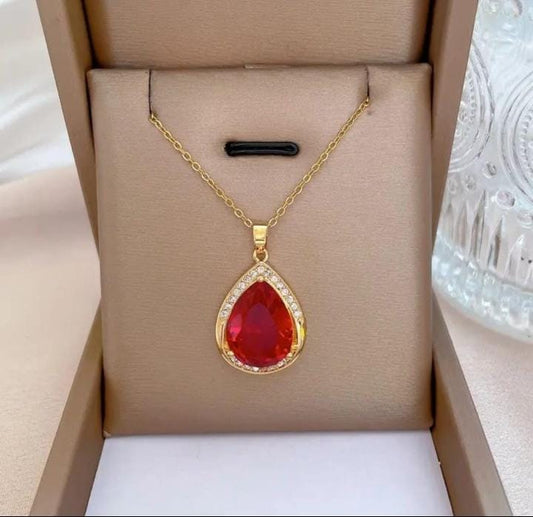 Red Solitaire Pendant