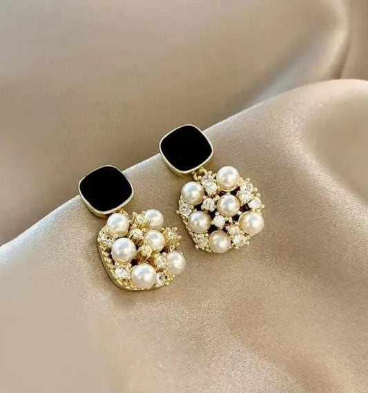 Black Beauty Ear Studs