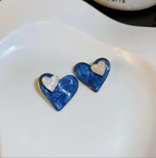 Blue Hearts Studs