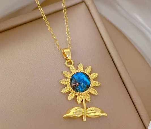 Golden Flower Pendant