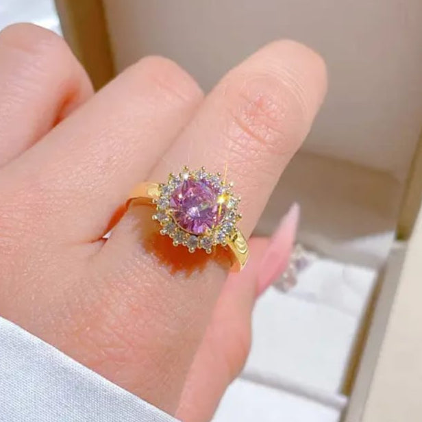 Pink Stone Serenity Ring