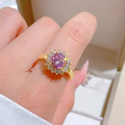 Pink Stone Serenity Ring
