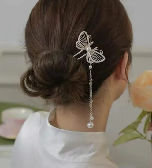 Butterfly Hair Bun Pin