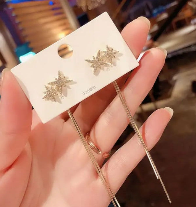 Starry Long Chain Earrings