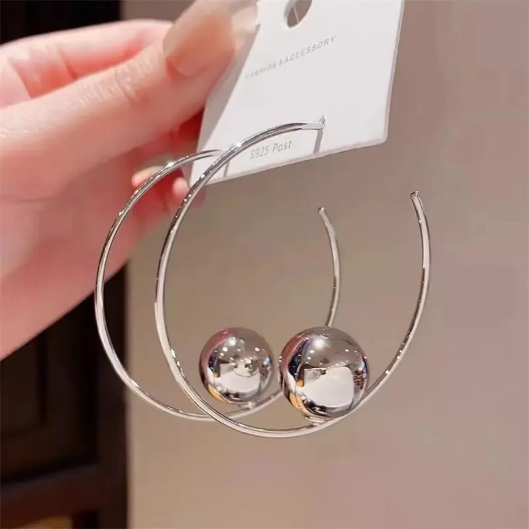 Silver Ear Hoops